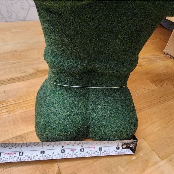 23 Inch Large Green Flocked Foam Santa Christmas Decor - Picture 7 of 10